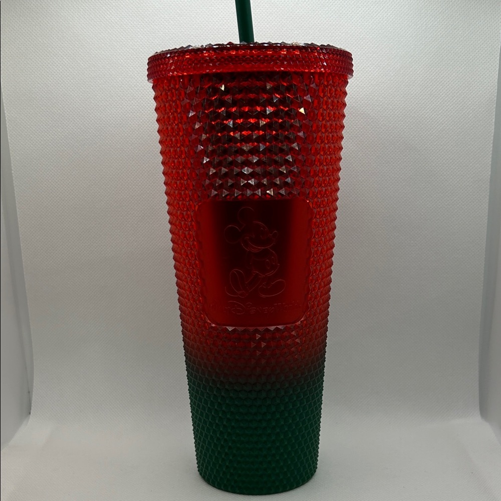 Starbucks X Disney 2021 Red and Green Tumbler with Straw